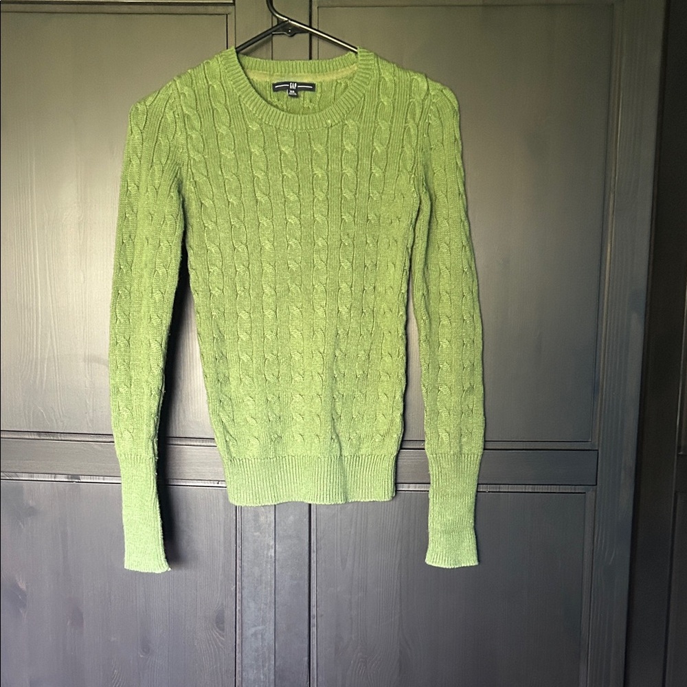 GAP Olive Cable Knit Sweater